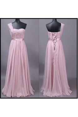 A-Line One-Shoulder Long Prom Evening Formal Dresses ED011506