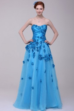 A-Line Sweetheart Long Blue Prom Evening Formal Party Dresses ED010151