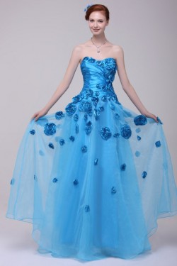 A-Line Sweetheart Long Blue Prom Evening Formal Party Dresses ED010151