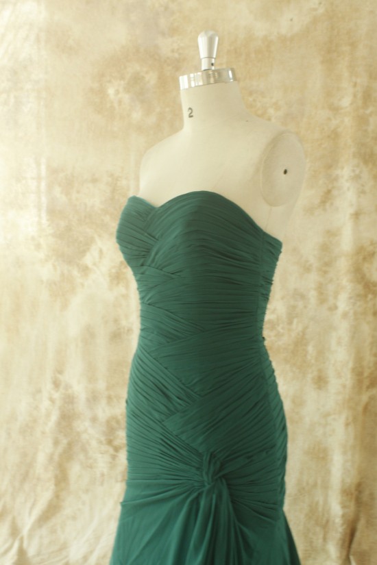 A-Line Sweetheart Pleated Long Chiffon Prom Evening Formal Dresses ED011512
