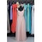 A-Line Straps Long Pink Chiffon Prom Evening Formal Dresses ED011514