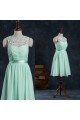 A-Line Short Lace and Chiffon Prom Evening Bridesmaid Formal Dresses ED011519