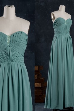 A-Line Sweetheart Long Chiffon Prom Evening Formal Bridesmaid Dresses ED011520