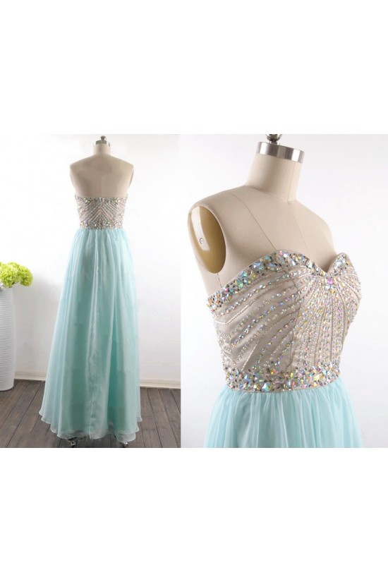 A-Line Sweetheart Beaded Long Chiffon Prom Evening Formal Dresses ED011531 A-Line Sweetheart Beaded Long Chiffon Prom Evening Formal Dresses ED011531