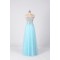 A-Line Sweetheart Beaded Tulle Long Prom Evening Formal Dresses ED011536