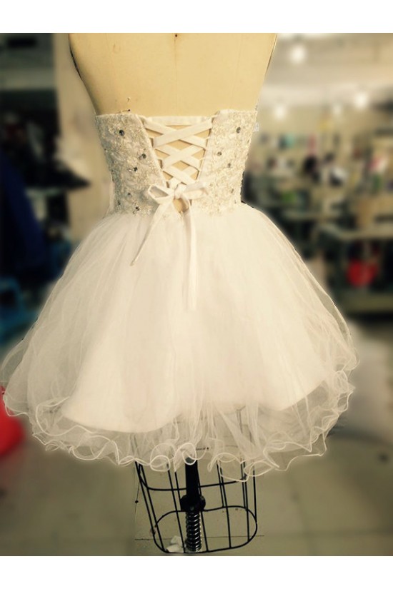 A-Line Sweetheart Beaded Applique Short Prom Evening Cocktail Dresses ED011539 A-Line Sweetheart Beaded Applique Short Prom Evening Cocktail Dresses ED011539