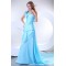 Long Blue One-Shoulder Prom Evening Formal Party Dresses ED010154