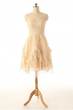 A-Line Sweetheart Short Lace Prom Evening Formal Dresses ED011550