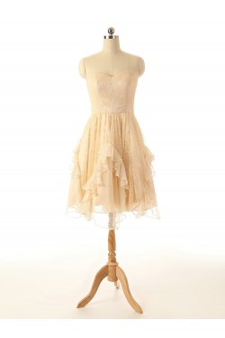 A-Line Sweetheart Short Lace Prom Evening Formal Dresses ED011550