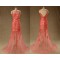 Trumpet/Mermaid Lace Applique Long Red Prom Evening Formal Dresses ED011560