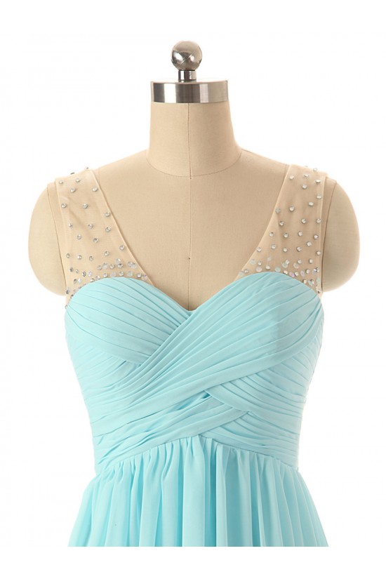 A-Line Beaded Long Blue Chiffon Prom Evening Formal Dresses ED011567 A-Line Beaded Long Blue Chiffon Prom Evening Formal Dresses ED011567