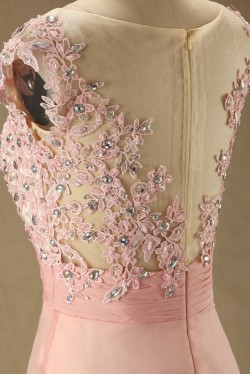 A-Line Beaded Applique and Chiffon Prom Evening Formal Dresses ED011568
