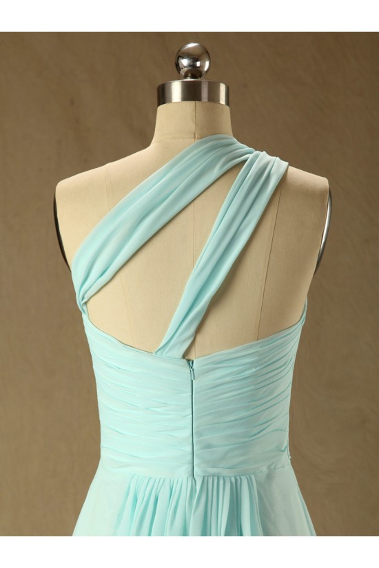 A-Line One-Shoulder Long Chiffon Prom Evening Bridesmaid Dresses ED011569 A-Line One-Shoulder Long Chiffon Prom Evening Bridesmaid Dresses ED011569