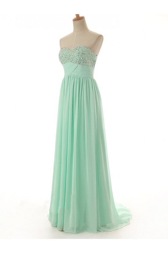 A-Line Sweetheart Beaded Long Chiffon Prom Evening Formal Dresses ED011571 A-Line Sweetheart Beaded Long Chiffon Prom Evening Formal Dresses ED011571