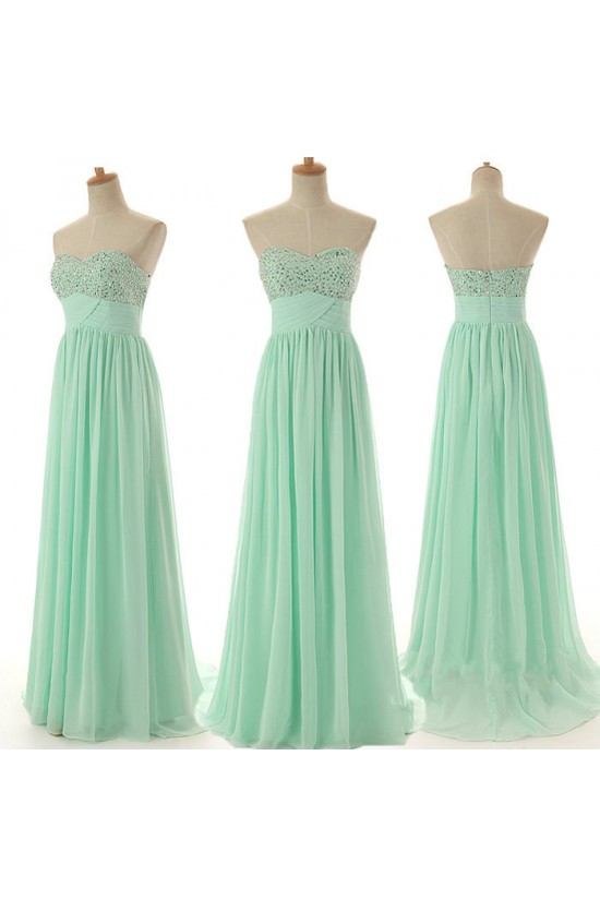 A-Line Sweetheart Beaded Long Chiffon Prom Evening Formal Dresses ED011571 A-Line Sweetheart Beaded Long Chiffon Prom Evening Formal Dresses ED011571