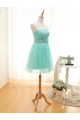 A-Line Strapless Short Tulle Prom Evening Formal Bridesmaid Dresses ED011577