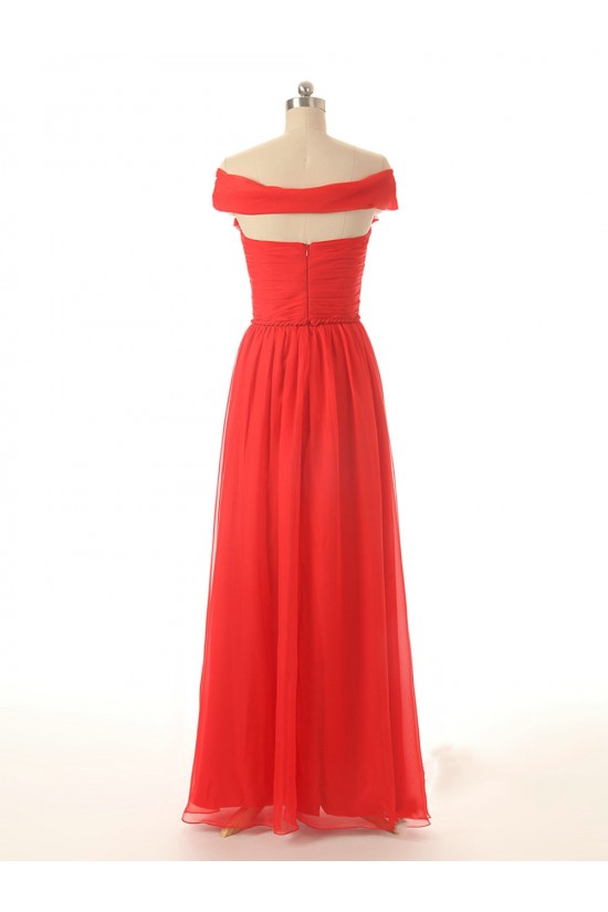 A-Line Off-the-Shoulder Long Red Chiffon Prom Evening Formal Dresses ED011579 A-Line Off-the-Shoulder Long Red Chiffon Prom Evening Formal Dresses ED011579