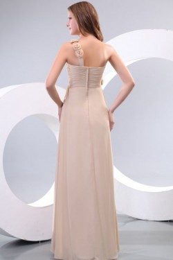 One-Shoulder Long Chiffon Prom Evening Formal Party Dresses/Bridesmaid Dresses ED010158