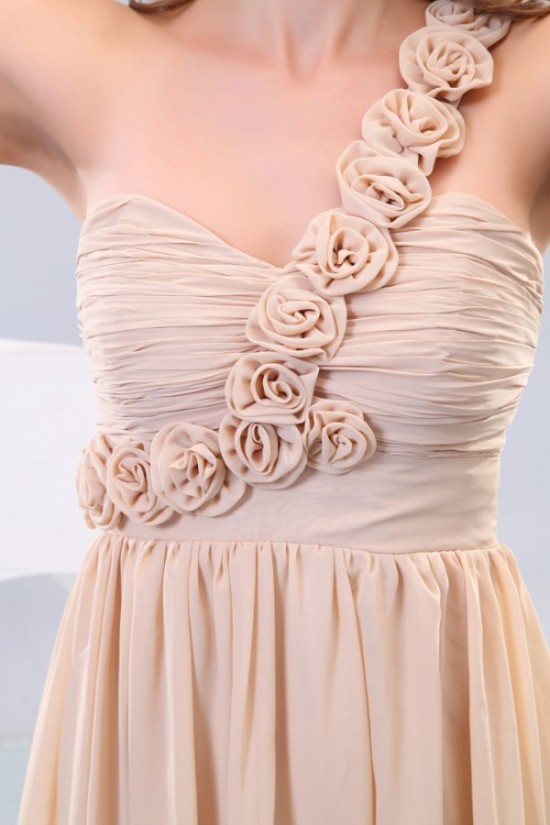 One-Shoulder Long Chiffon Prom Evening Formal Party Dresses/Bridesmaid Dresses ED010158