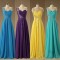 A-Line Beaded One-Shoulder Long Chiffon Prom Evening Formal Dresses ED011580
