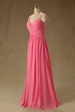 A-Line Long Chiffon Prom Evening Formal Bridesmaid Dresses ED011581