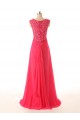 A-Line Beaded Applique Long Chiffon Prom Evening Formal Dresses ED011588