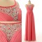 A-Line Beaded Long Chiffon Prom Evening Formal Dresses ED011590
