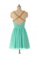 A-Line Beaded Short Chiffon Prom Evening Formal Dresses ED011594