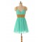 A-Line Beaded Short Chiffon Prom Evening Formal Dresses ED011594