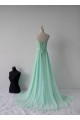 A-Line Beaded Mint Green Long Chiffon Prom Evening Formal Dresses ED011596