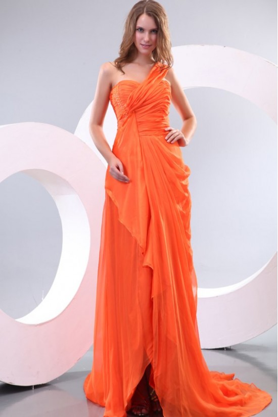 One-Shoulder Long Chiffon Prom Evening Formal Party Dresses ED010160 One-Shoulder Long Chiffon Prom Evening Formal Party Dresses ED010160