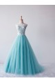A-Line Lace and Tulle Long Prom Evening Formal Dresses ED011601