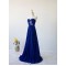 A-Line Sweetheart Beaded Long Blue Chiffon Prom Evening Formal Dresses ED011606