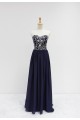 A-Line Sweetheart Beaded Long Chiffon Prom Evening Formal Dresses ED011607