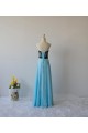 A-Line Strapless Lace and Chiffon Long Prom Evening Formal Dresses ED011608