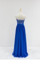 A-Line Strapless Beaded Applique and Chiffon Long Prom Evening Formal Dresses ED011609