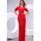 Long Red Short Sleeve Chiffon Prom Evening Formal Party Dresses ED010161