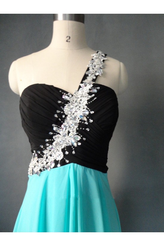 A-Line One-Shoulder Long Chiffon Prom Evening Formal Dresses ED011612 A-Line One-Shoulder Long Chiffon Prom Evening Formal Dresses ED011612