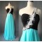 A-Line One-Shoulder Long Chiffon Prom Evening Formal Dresses ED011612