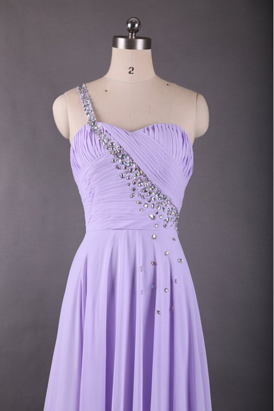 A-Line One-Shoulder Lilac Long Chiffon Prom Evening Formal Dresses ED011613 A-Line One-Shoulder Lilac Long Chiffon Prom Evening Formal Dresses ED011613