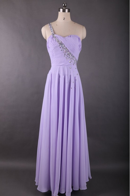 A-Line One-Shoulder Lilac Long Chiffon Prom Evening Formal Dresses ED011613 A-Line One-Shoulder Lilac Long Chiffon Prom Evening Formal Dresses ED011613