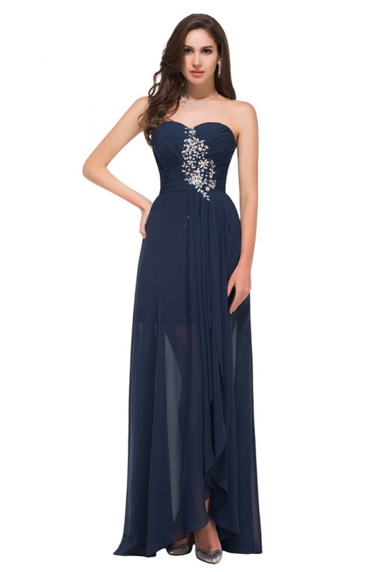 A-Line Sweetheart Beaded Split-Front Chiffon Prom Evening Formal Dresses ED011615 A-Line Sweetheart Beaded Split-Front Chiffon Prom Evening Formal Dresses ED011615