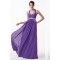 A-Line Halter Beaded Long Purple Chiffon Prom Evening Formal Bridesmaid Dresses ED011617