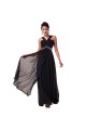 Beaded Long Black Chiffon Prom Evening Formal Dresses ED011620