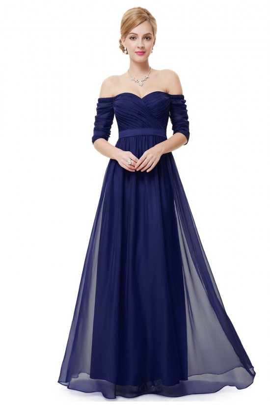 A-Line Off-the-Shoulder Half Sleeve Long Chiffon Prom Evening Formal Dresses ED011629 A-Line Off-the-Shoulder Half Sleeve Long Chiffon Prom Evening Formal Dresses ED011629
