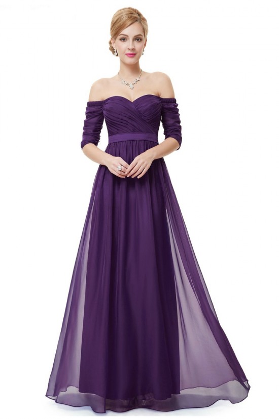 A-Line Off-the-Shoulder Half Sleeve Long Chiffon Prom Evening Formal Dresses ED011629 A-Line Off-the-Shoulder Half Sleeve Long Chiffon Prom Evening Formal Dresses ED011629