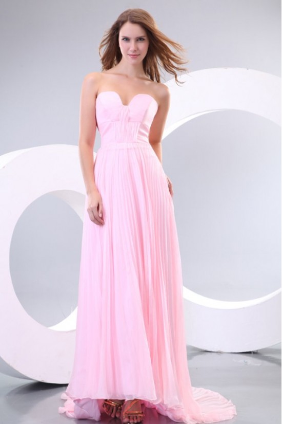 A-Line Sweetheart Pleated Long Pink Chiffon Prom Evening Formal Party Dresses ED010163 A-Line Sweetheart Pleated Long Pink Chiffon Prom Evening Formal Party Dresses ED010163
