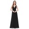 A-Line V-Neck Long Chiffon Prom Evening Formal Bridesmaid Dresses ED011630