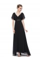 A-Line V-Neck Long Chiffon Mother of the Bride Dresses Evening Formal Dresses ED011635