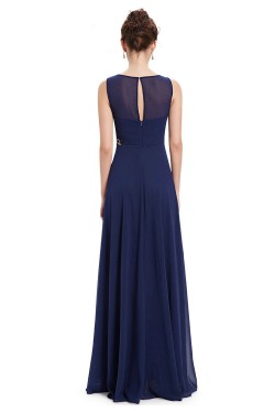 A-Line Long Chiffon Prom Evening Formal Dresses ED011636